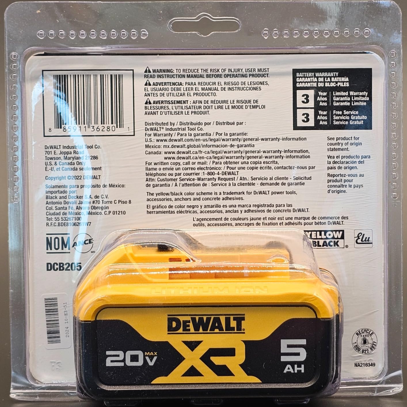 DEWALT 20V MAX Battery, Lithium Ion, 5.0Ah (DCB205) customer photo 1
