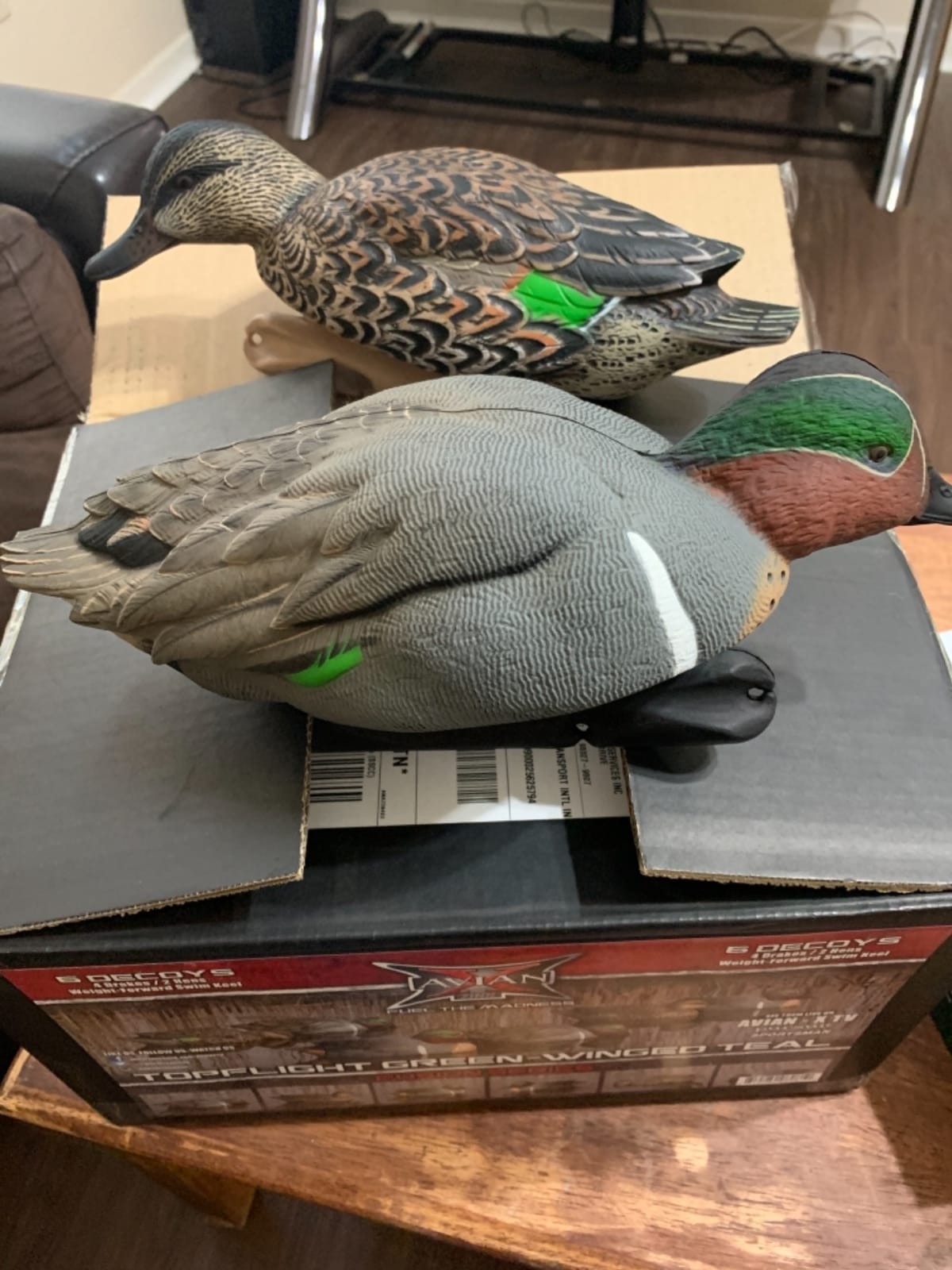 Avian X Topflight Green-Winged Teal Decoys, Realistic Floating Duck Decoys for Hunting, Weight-Forward Swim Keel, Set of 6, Multicolor customer photo 1