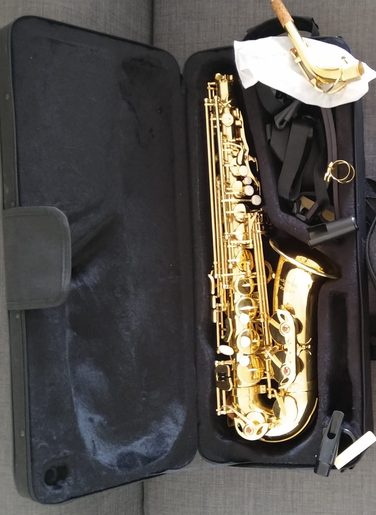 Glory Gold Laquer E Flat Alto Saxophone with 11reeds,8 Pads cushions,case,carekit customer photo 2