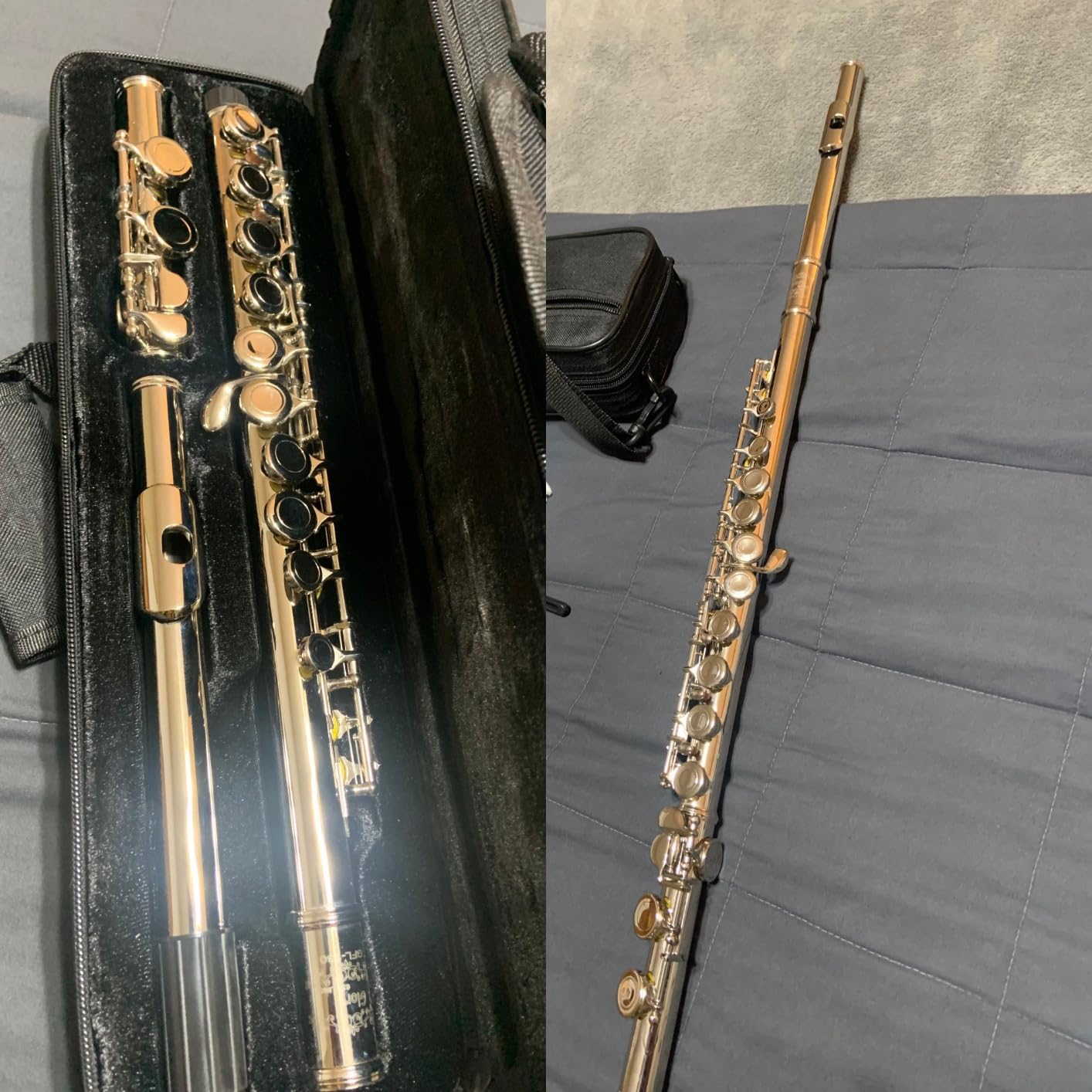 Glory Closed Hole C Flute With Case, Tuning Rod,Joint Grease and Cloth, Gloves, Nickel Siver customer photo 1