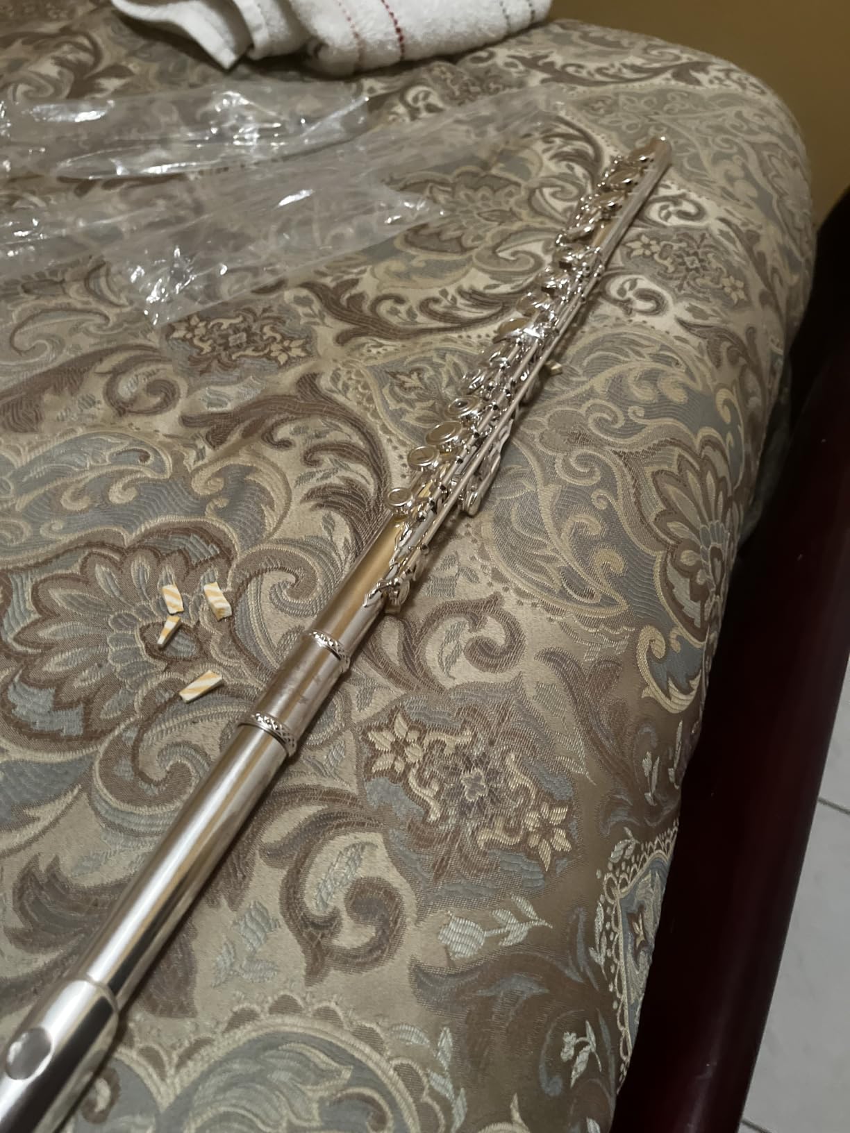 Silver Plated Intermediate 17keys, Open/closed Hole C Flute with B Foot Joint, Offset G, with Case, Cleaning Rod, Joint Grease, Cloth and Gloves customer photo 2