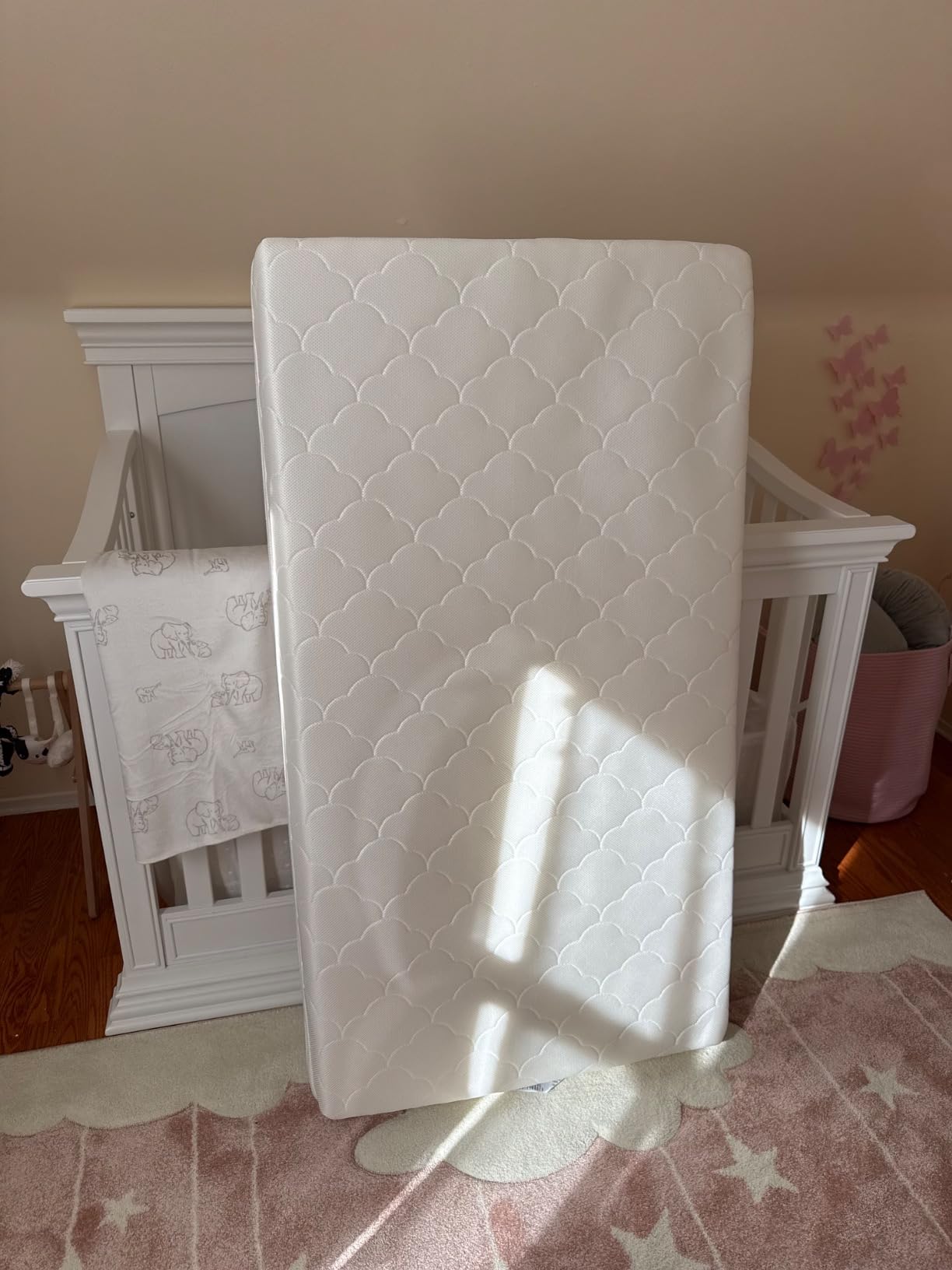 Newton Baby Crib Mattress & Toddler Bed, Breathable & Washable - White | Baby Crib Mattress, Breathable, Washable Core & Cover, All-Stages, 5.5