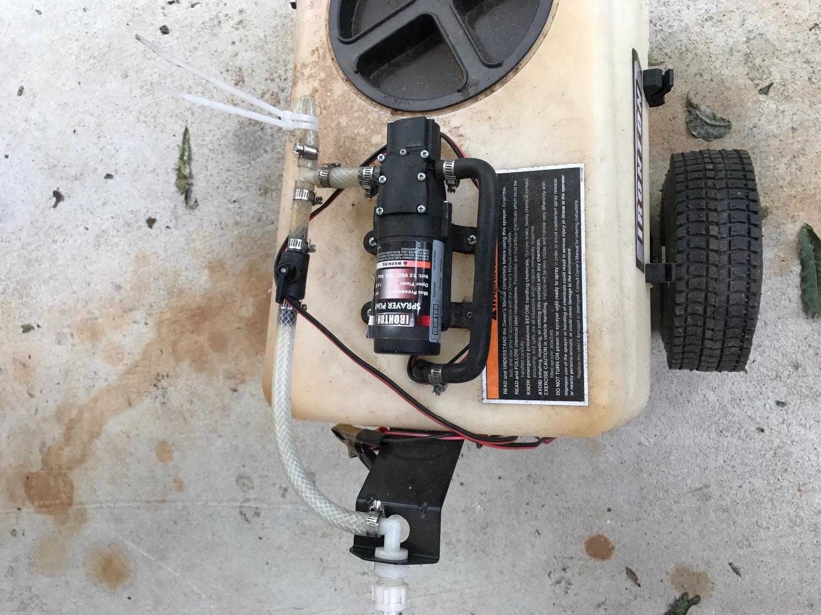 Ironton Tow-Behind Trailer Broadcast and Spot Sprayer, 13-Gal. Capacity, 12 Volt DC customer photo 2