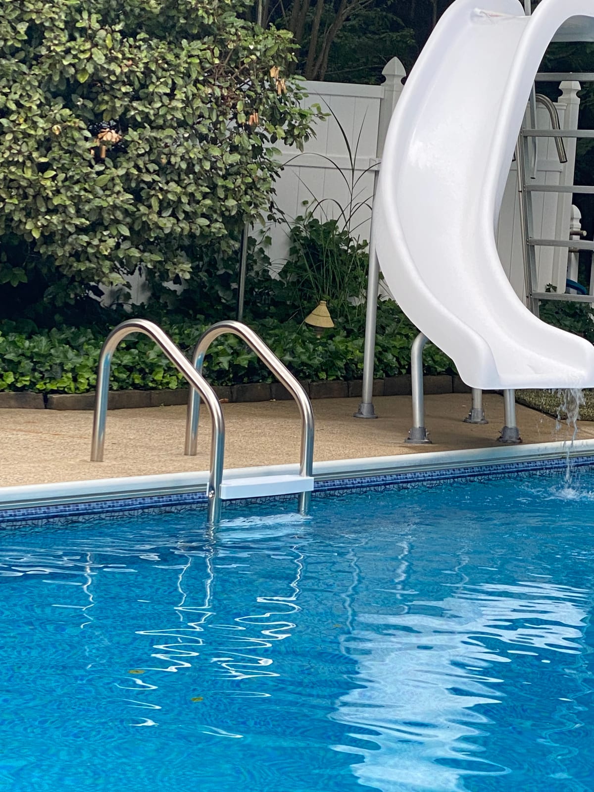 Aqua Select 3 Step Stainless Steel Pool Ladder | 250 Pound Capacity | with Non-Slip Plastic White Steps | Entry and Exit System for Inground Swimming Pools | 1.9 Inch Outer Diameter customer photo 2