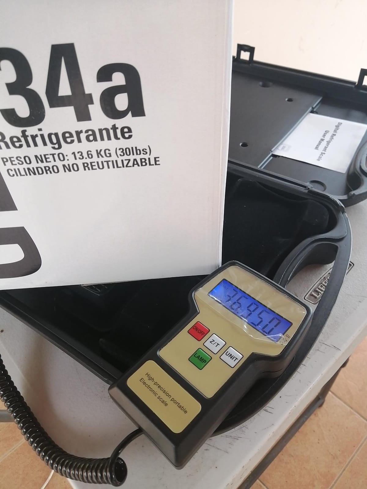 ZENY Refrigerant Scale Charging Recovery Freon Scale with Case, 220 LBS High Precision Electronic Digital Recovery Weight Scale for HAVC customer photo 2