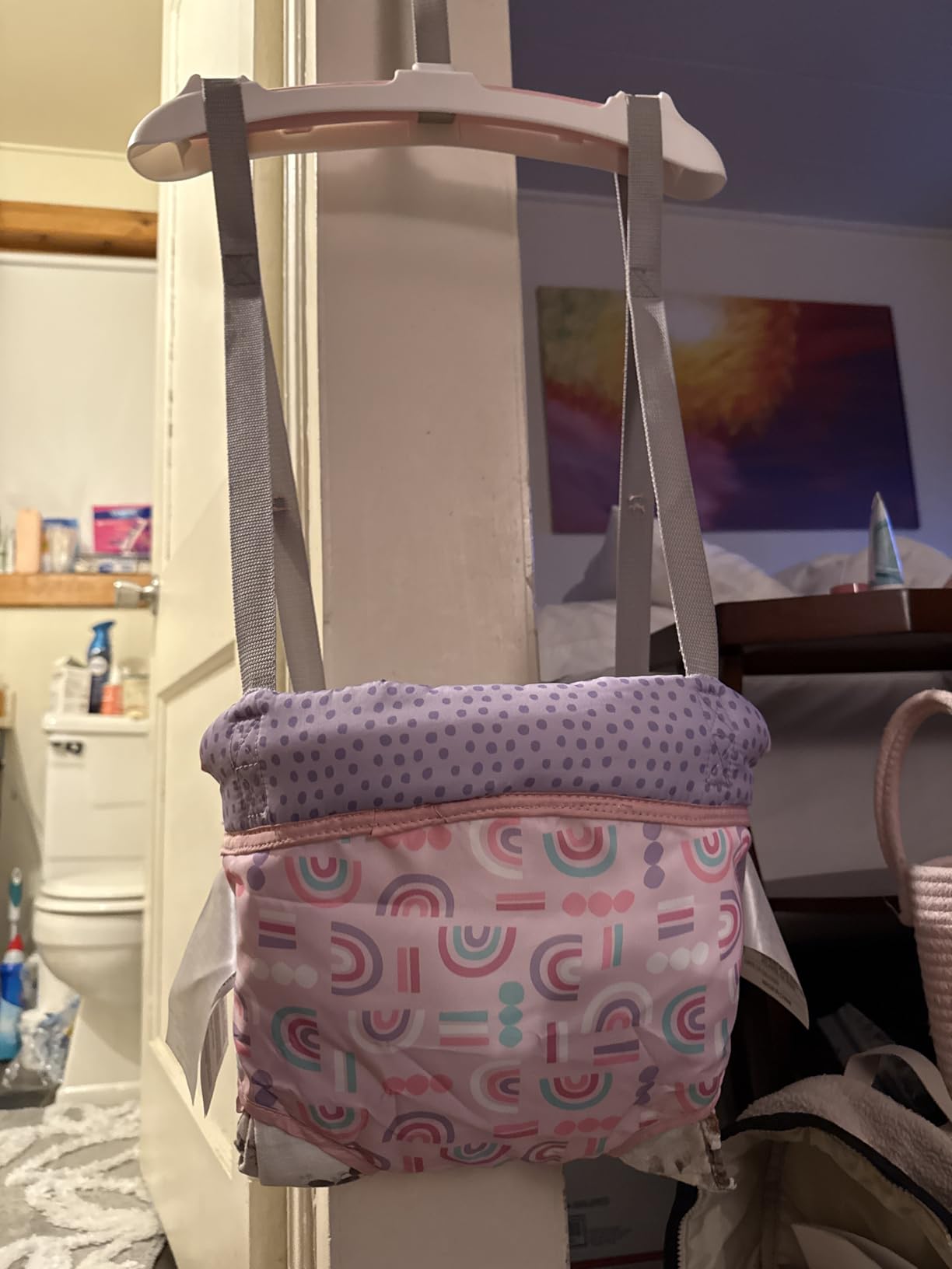 Bright Starts Bounce 'n Spring Deluxe Door Jumper for Baby with Adjustable Strap, 6 Months and Up, Max Weight 26 lbs customer photo 1