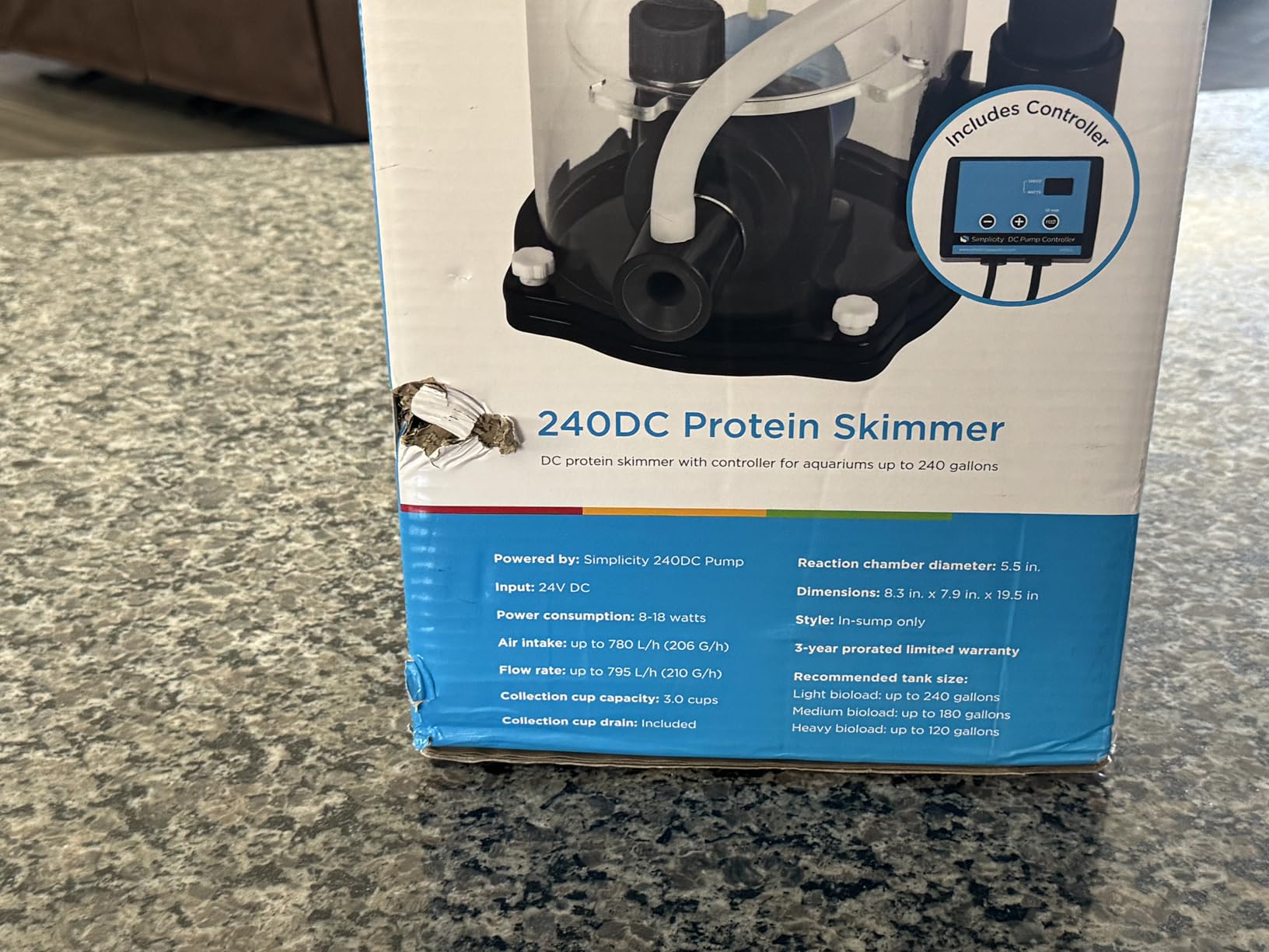 Simplicity 240DC Protein Skimmer for Saltwater Aquariums customer photo 1
