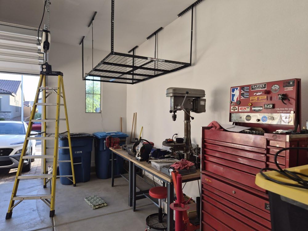 FLEXIMOUNTS 4x8 Overhead Garage Ceiling Storage Rack Organization, Black customer photo 1