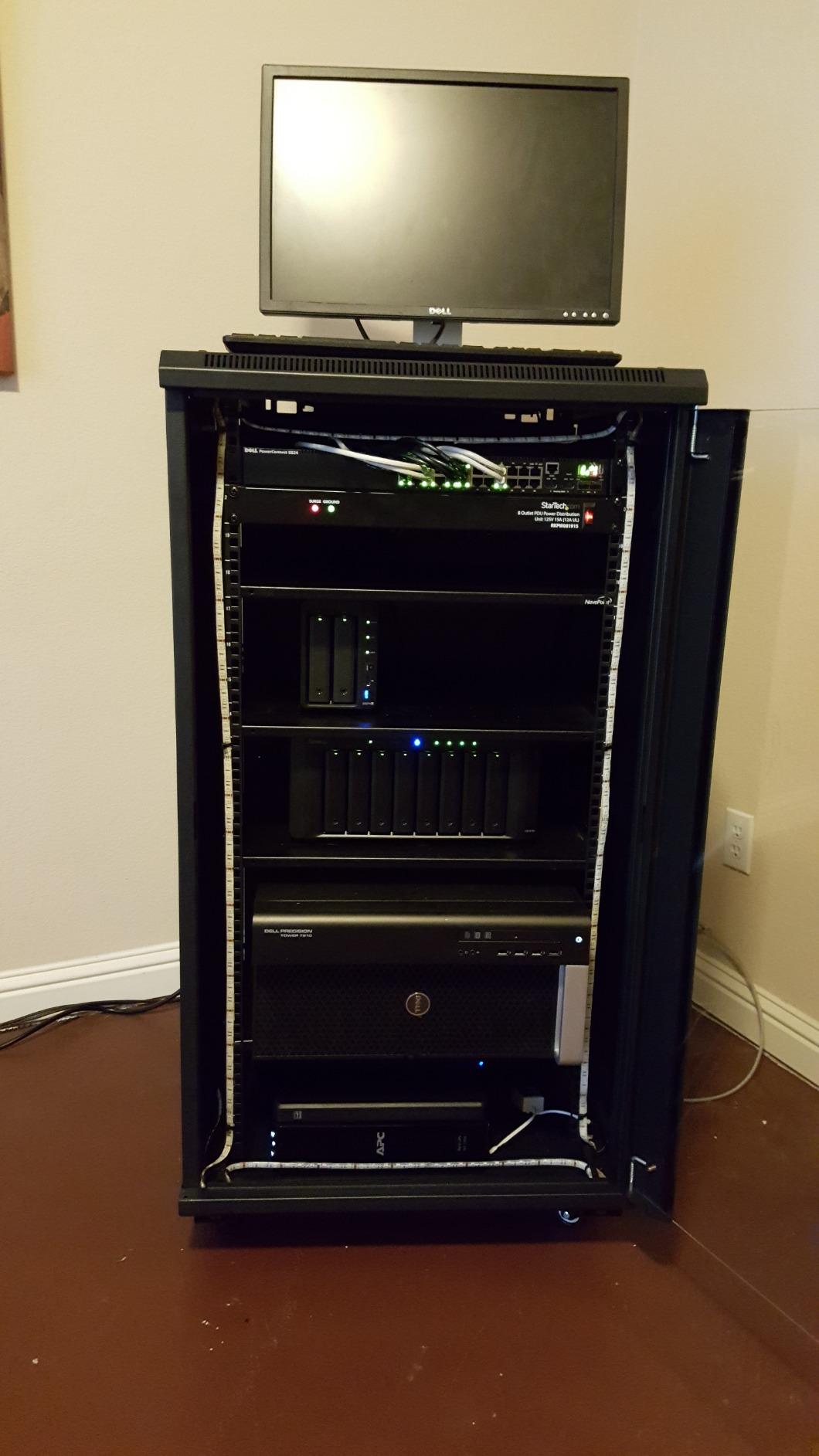 NavePoint 15U Server Cabinet Wall Mount Rack Enclosure with Caster Wheels, 2 Fans, Locking Glass Door customer photo 2