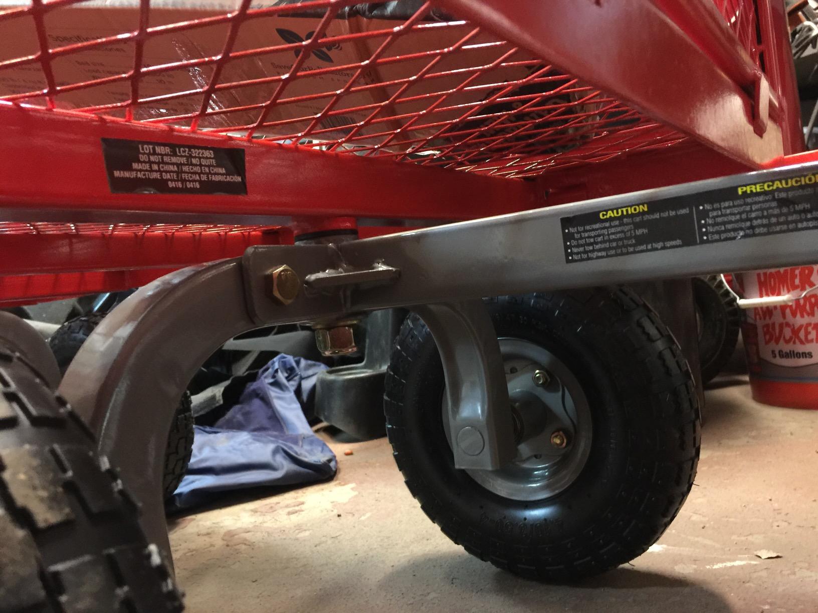Gorilla Carts 800-Pound Capacity Heavy Duty Steel Mesh Versatile Utility Garden Wagon with Easy Grip Handle for Outdoor Hauling, Red, Model GOR800-COM | 800-lb Capacity Steel Utility Garden Cart for Homeowners and Contractors Hauling Firewood, Bricks and Yard Debris customer photo 2