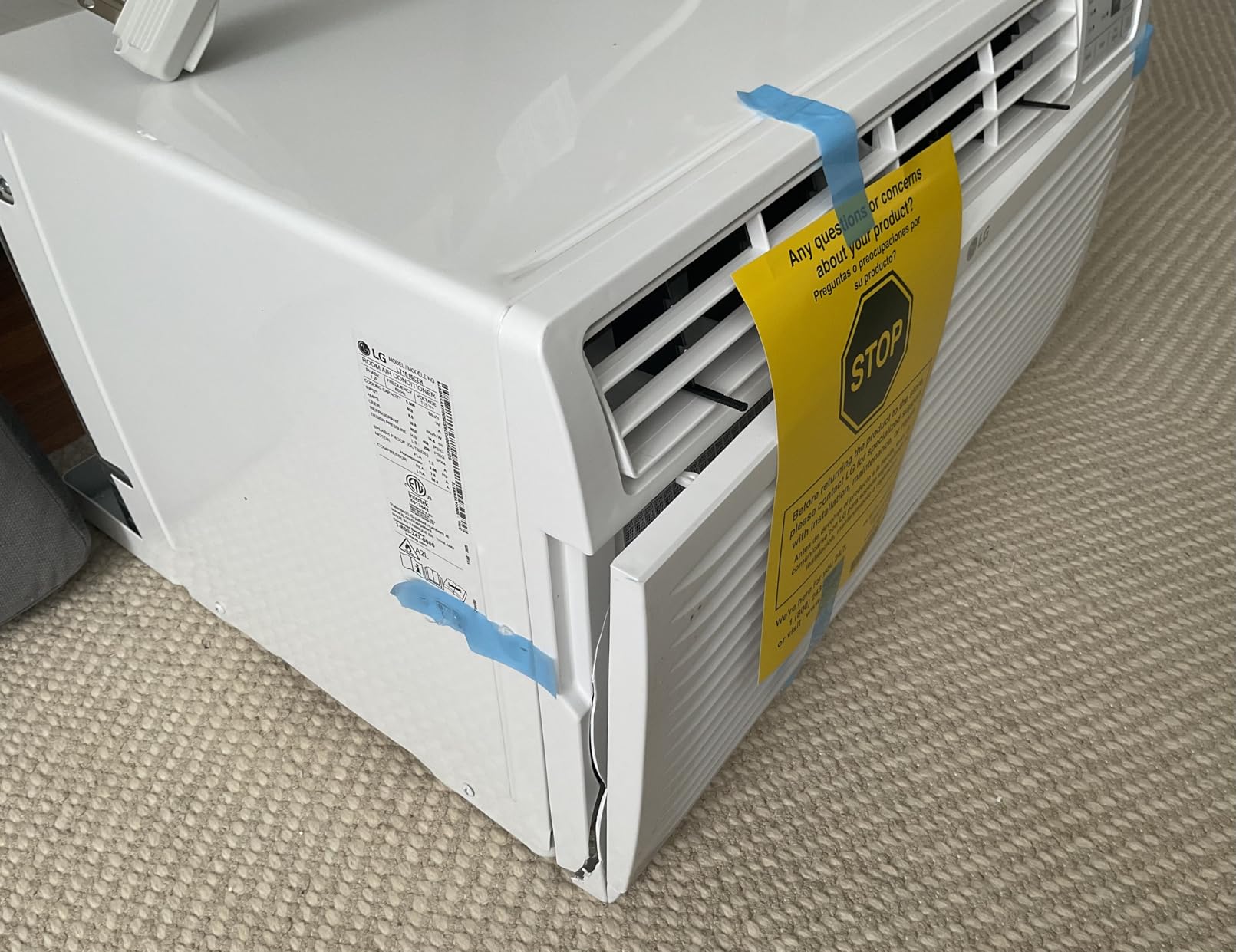 LG 10,000 BTU Through the Wall Air Conditioner, 115V, Cools up to 440 Sq. Ft. for Bedroom, Living Room, Apartment, with Remote, 3 Cool & Fan Speeds, Wall AC Unit, White customer photo 1
