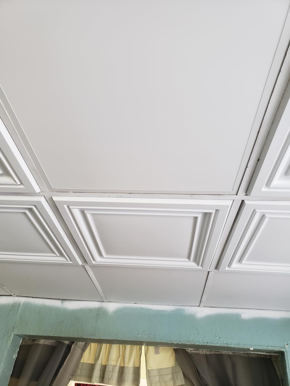 uDecor DuraClean Smooth White 2ft x 4ft Vinyl Drop Ceiling Tiles - Box of 10, Waterproof, Washable, Class A Fire Rated, 4mm PVC, Ideal for Home, Restaurants, Offices, 80 Sq.ft Coverage customer photo 1