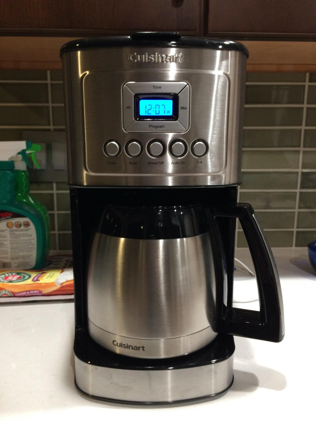 Cuisinart 12-Cup Coffee Maker, Programmable PerfecTemp Thermal Carafe Coffee Machine with 1-4 Cup Setting, Brew Strength Control and Brew Pause, Stainless Steel, DCC-3400NAS, Silver customer photo 2