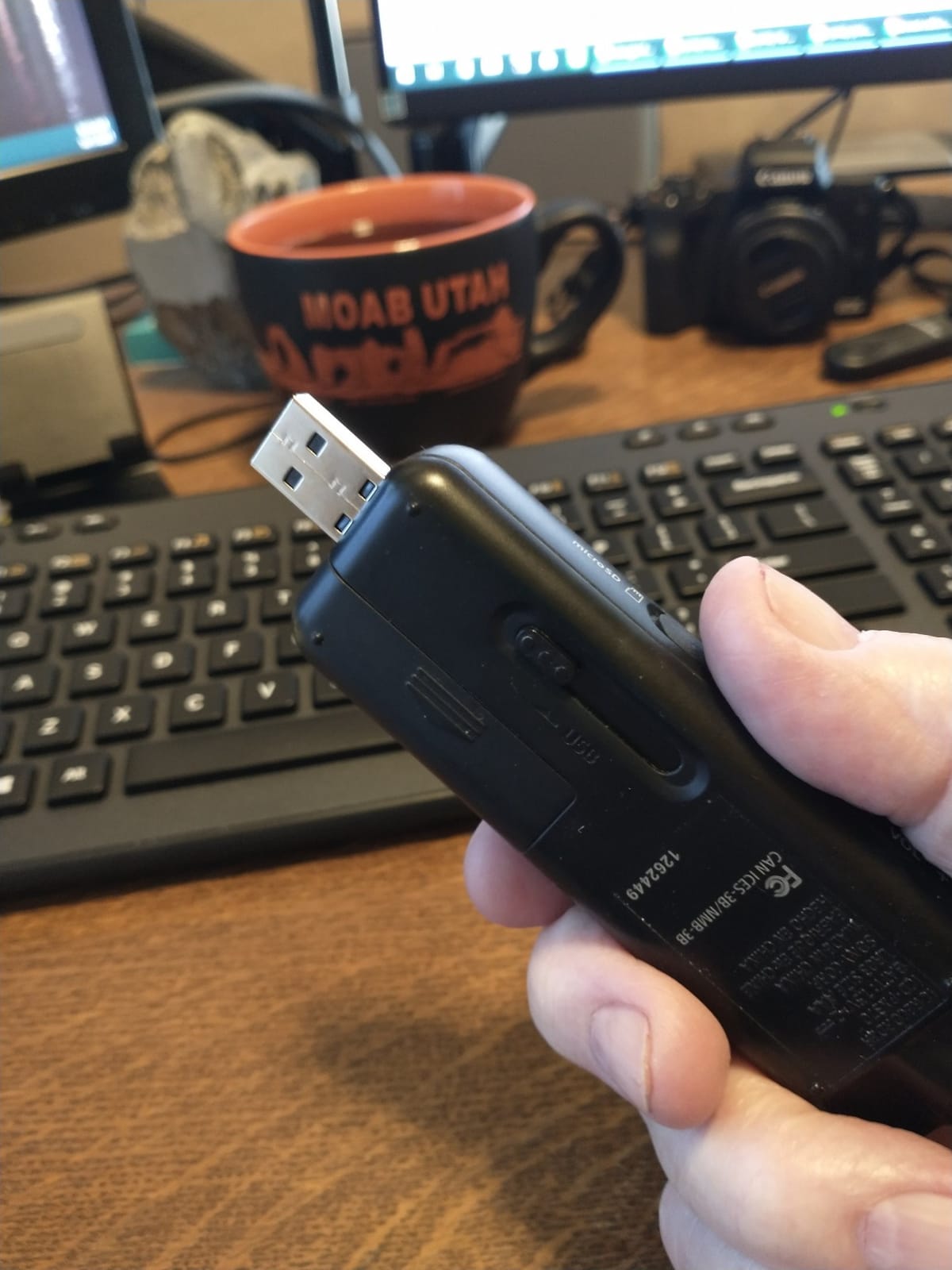 Sony ICD-PX370 Mono Digital Voice Recorder with Built-In USB Voice Recorder, black customer photo 1
