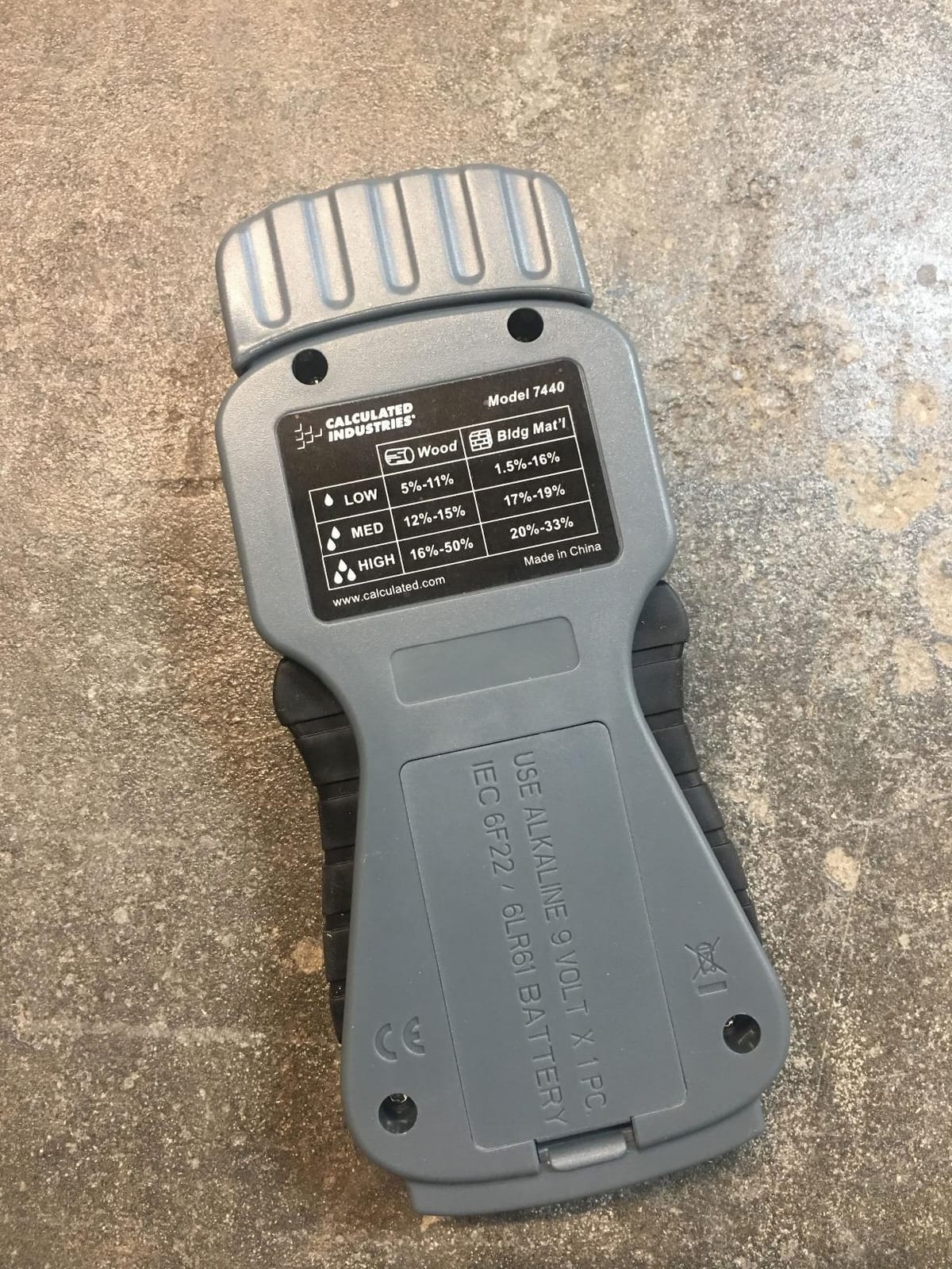 Calculated Industries 7440 AccuMASTER XT Digital Moisture Meter | Handheld |Pin Type | Backlit LCD Display | Detects Leaks, Damp and Moisture in Wood, Walls, Ceilings, Carpet and Firewood customer photo 1