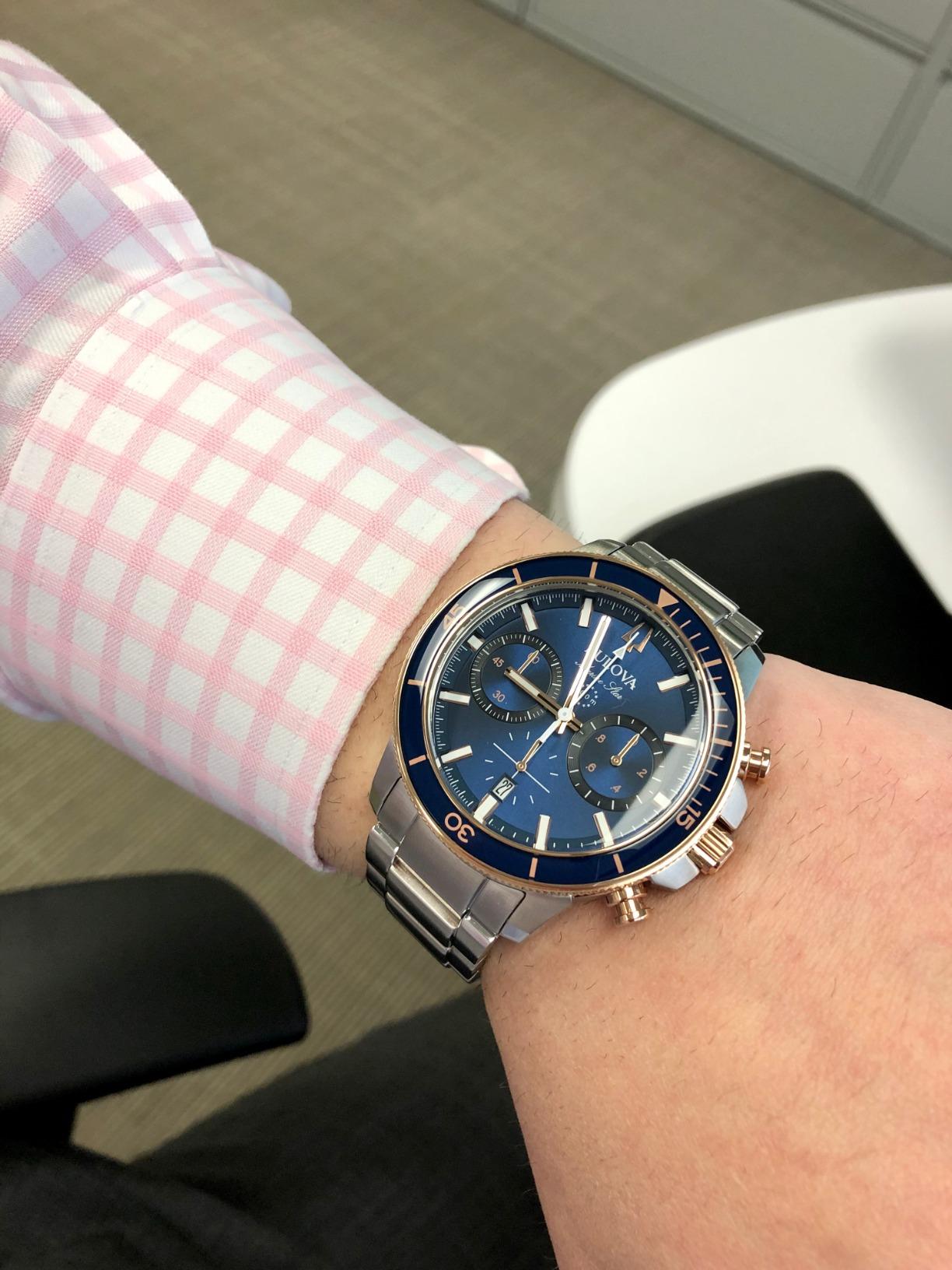 Men's Marine Star Series C Two-Tone Stainless Steel 6-Hand Chronograph Quartz Watch customer photo 1