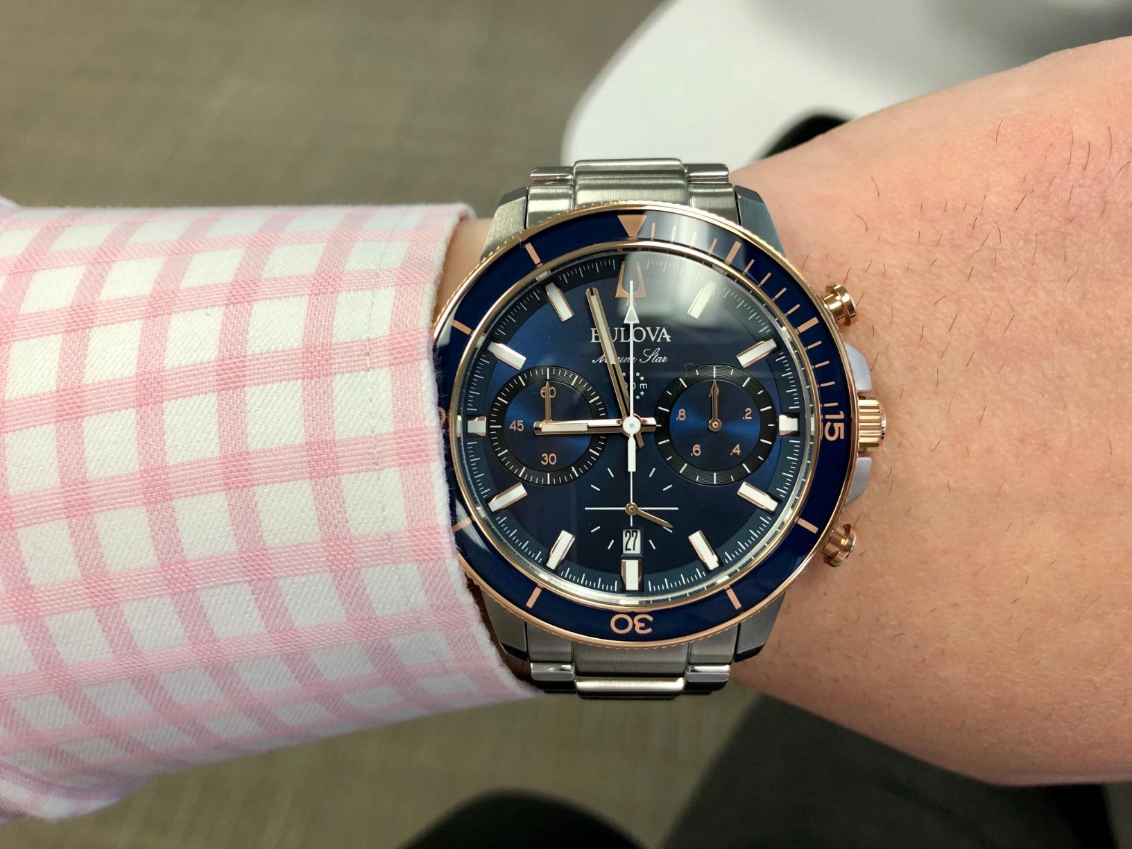 Men's Marine Star Series C Two-Tone Stainless Steel 6-Hand Chronograph Quartz Watch customer photo 2