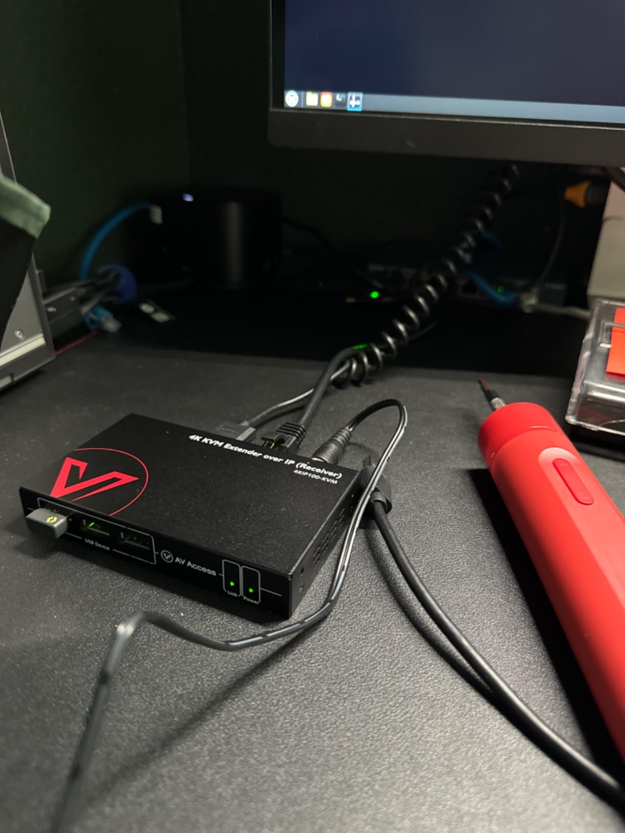 AV Access HDMI KVM USB Extender Over Cat5e/6/6a/7 to 260ft/80M | 2 USB 2.0 Ports, Zero-Latency, Plug and Play, PoE, Supports All Operating System, Keyboard and Mouse USB Over Ethernet customer photo 1