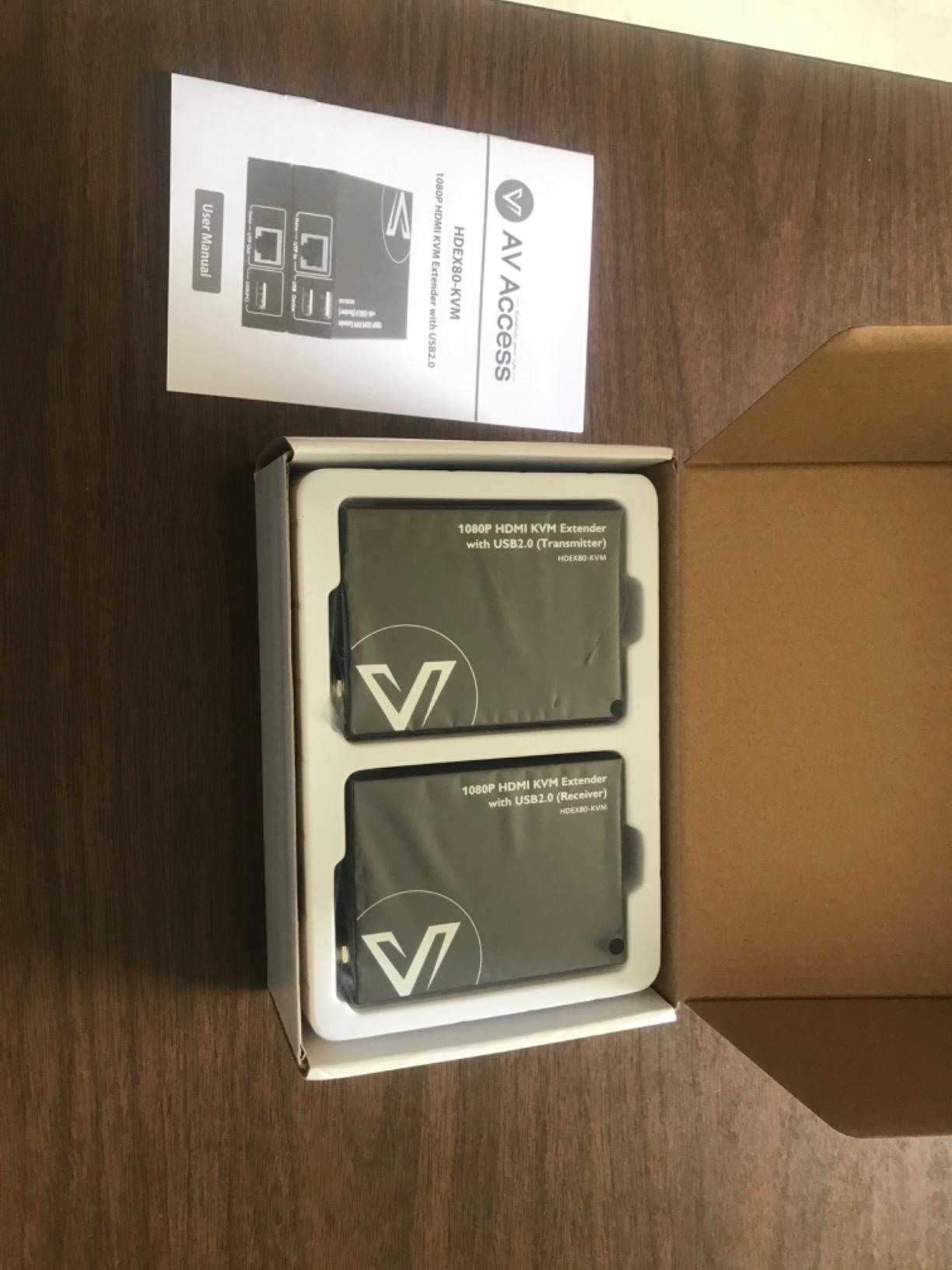 AV Access HDMI KVM USB Extender Over Cat5e/6/6a/7 to 260ft/80M | 2 USB 2.0 Ports, Zero-Latency, Plug and Play, PoE, Supports All Operating System, Keyboard and Mouse USB Over Ethernet customer photo 2