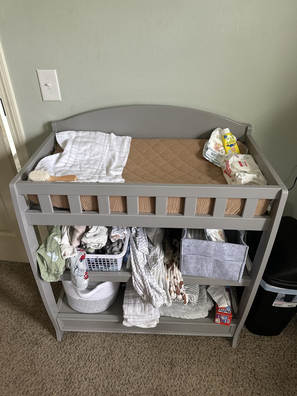 Delta Children Infant Changing Table with Pad, Grey customer photo 2