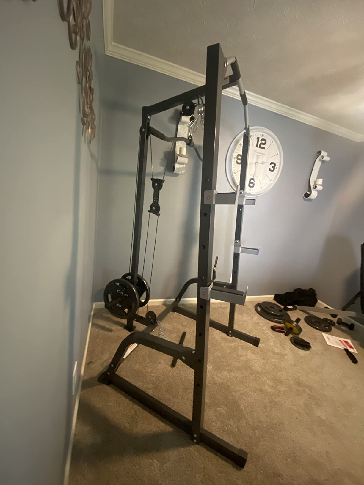Marcy Pro Deluxe Cage System with Weightlifting Bench All-in-One Home Gym Equipment PM-5108 customer photo 1