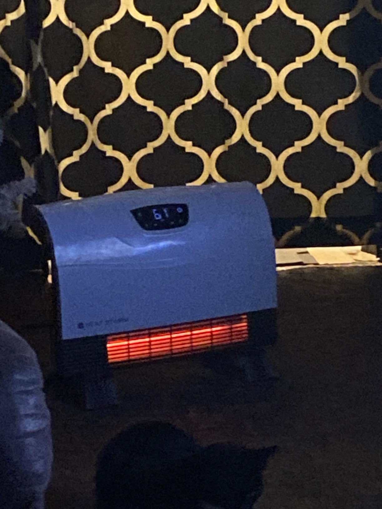 Heat Storm Phoenix Infrared Space Heater with Attachable Feet, Remote Control, Energy Efficient-750-1500 Watts, White Floor or Wall - HS-1500-PHX customer photo 1