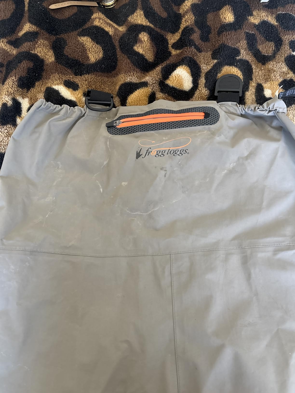 FROGG TOGGS Canyon II Waterproof Chest Fishing Waders, Stockingfoot | 4-Ply Nylon Upper, Double-Taped Neoprene Booties, Zippered Chest Pockets, Adjustable Y-Back Suspenders customer photo 1