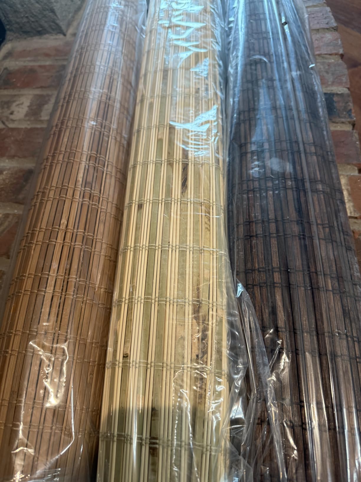 ARLO BLINDS Bamboo Roman Shades w/Valance 34