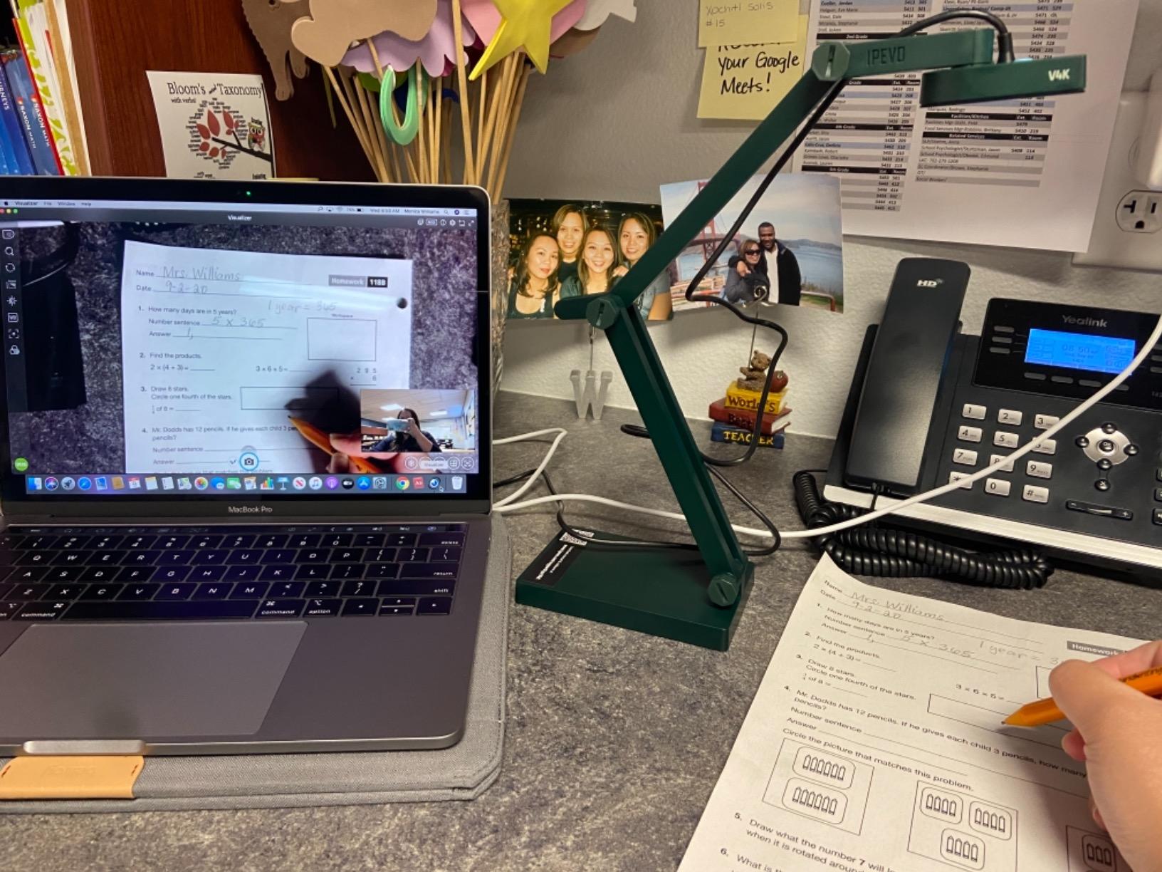IPEVO V4K Ultra High Definition 8MP USB Document Camera - Mac OS, Windows, Chromebook Compatible for Live Demo, Web Conferencing, Distance Learning, Remote Teaching, Green customer photo 2