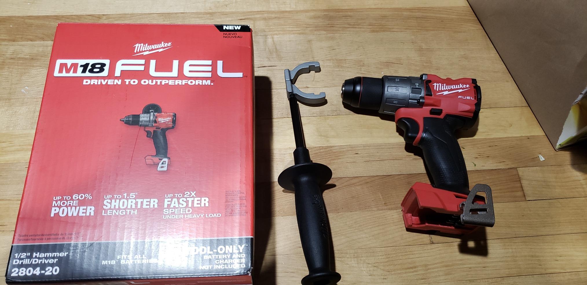 Milwaukee 2804-20 M18 FUEL 1/2 in. Hammer Drill (Tool Only) - Peak Torque 1,200 in-lbs customer photo 1