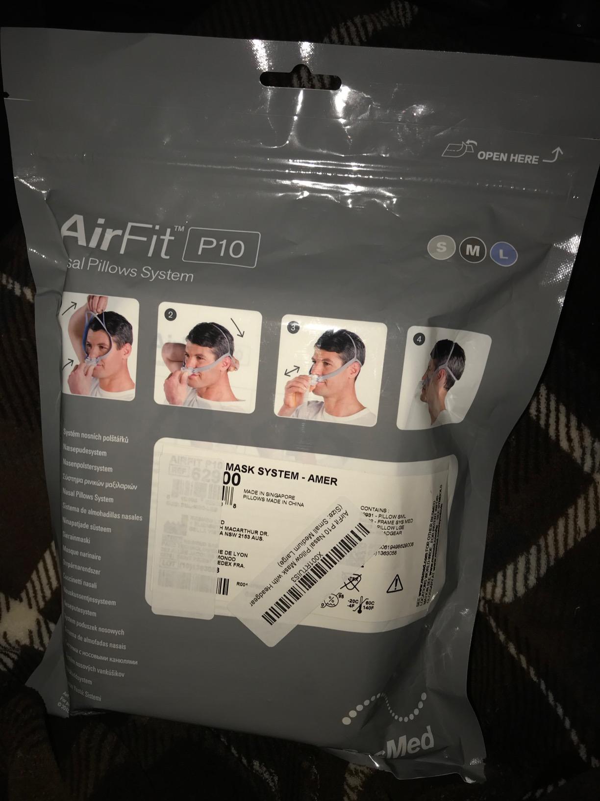 ResMed AirFit P10 Frame System - Replacement CPAP Frame System with Nasal Pillows Cushion - Medium customer photo 1