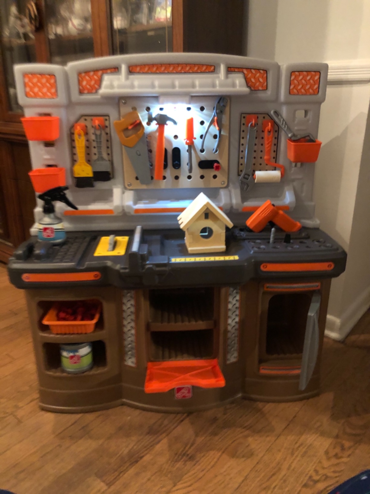 Step2 Big Builders Pro Workshop for Kids, Indoor/Outdoor Tool Bench for Children, Interactive Play with Sounds, Includes 45 Piece Toy Accessory Kit, Made of Durable Plastic, For Toddlers 3+ Years Old customer photo 2