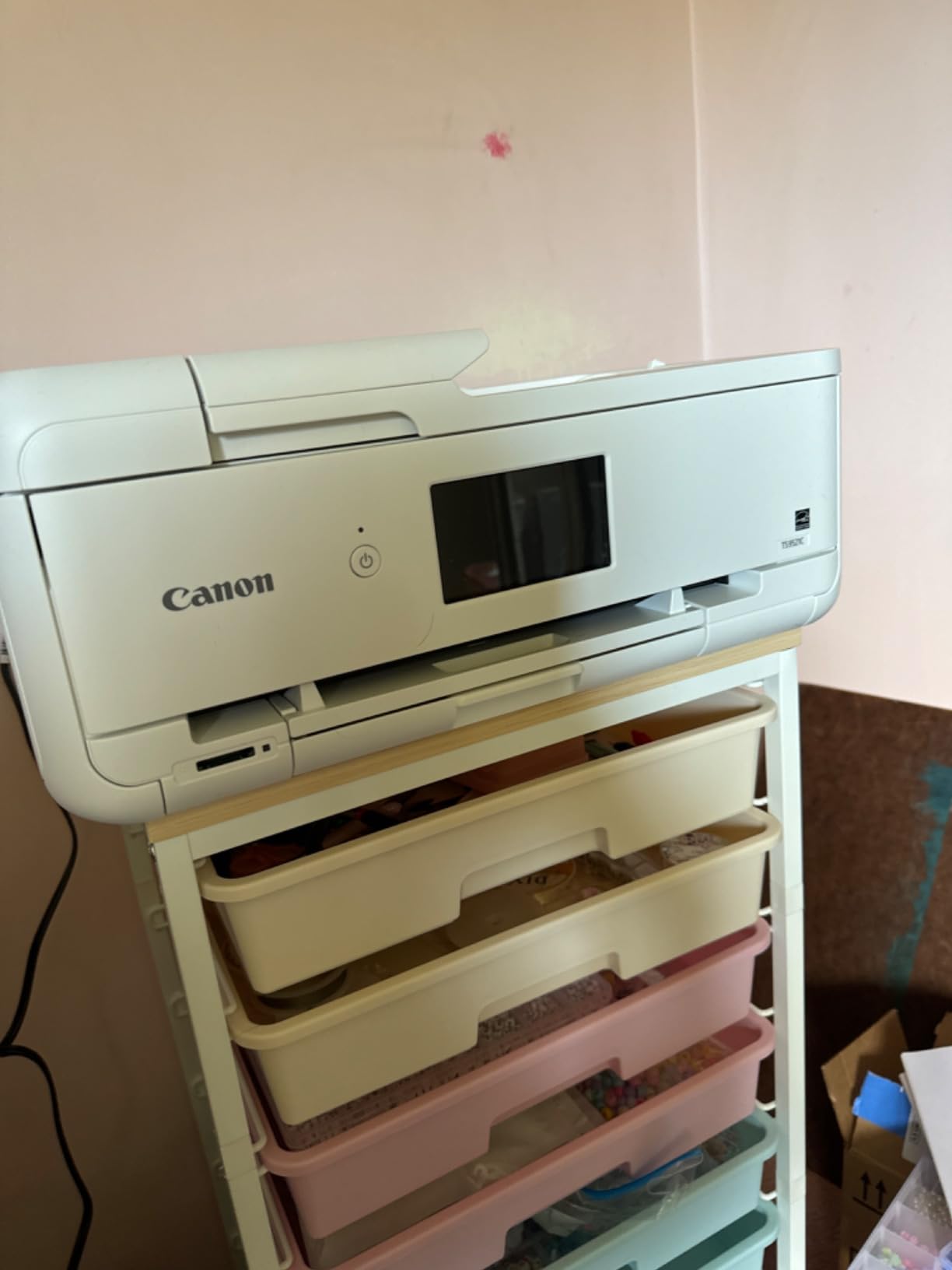 TS9521C All-In-One Wireless Crafting Photo Printer, 12X12 Printing, White, Amazon Dash Replenishment Ready customer photo 1