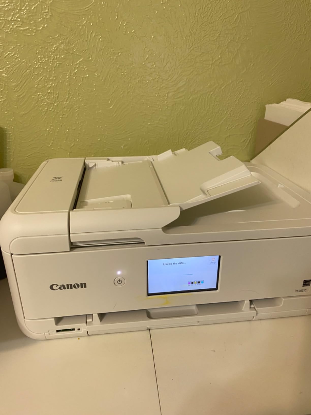 TS9521C All-In-One Wireless Crafting Photo Printer, 12X12 Printing, White, Amazon Dash Replenishment Ready customer photo 2