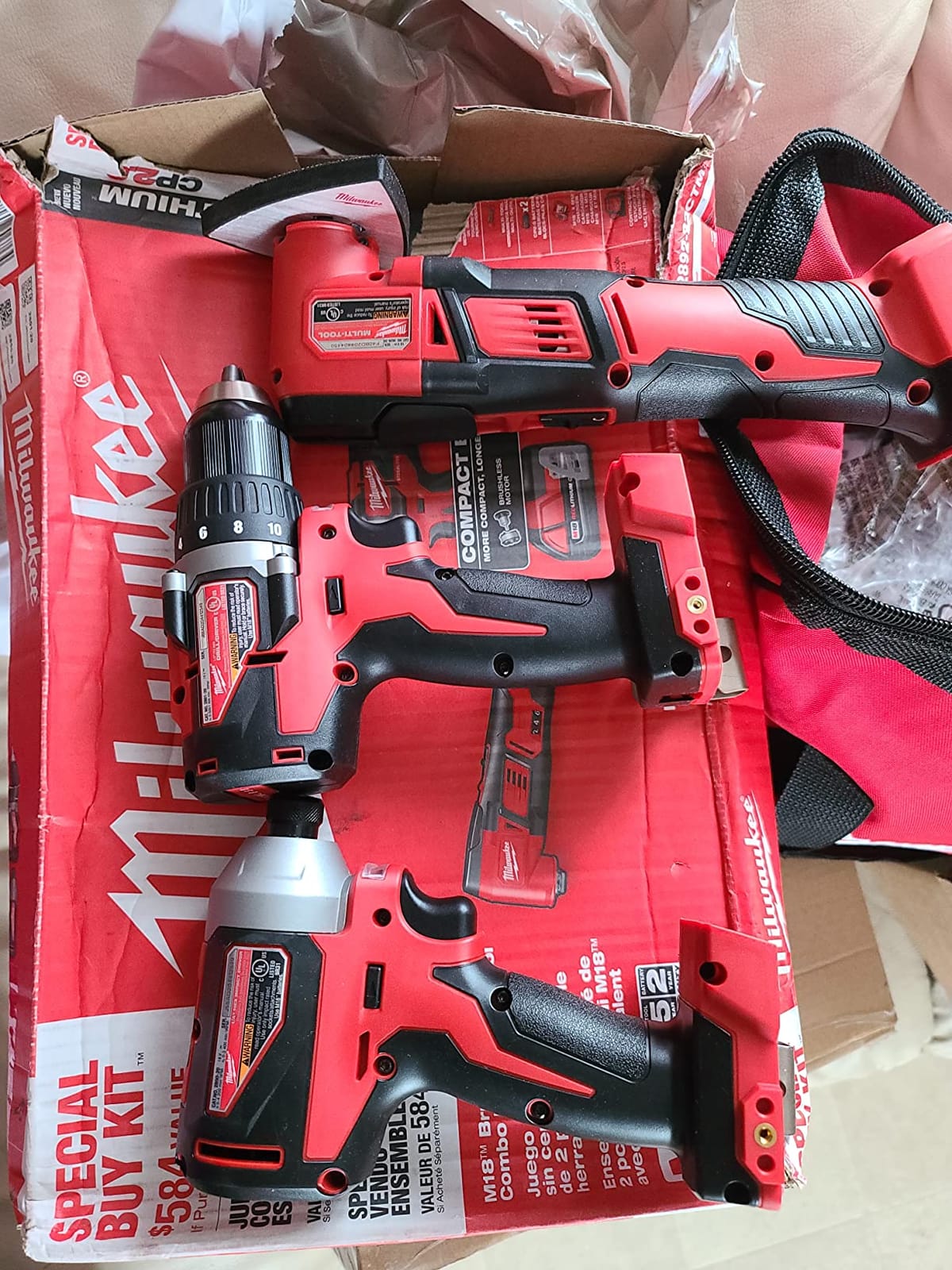 Milwaukee 2892-22CT M18 Compact Brushless 2-Tool Combo Kit, Drill Driver/Impact Driver customer photo 2