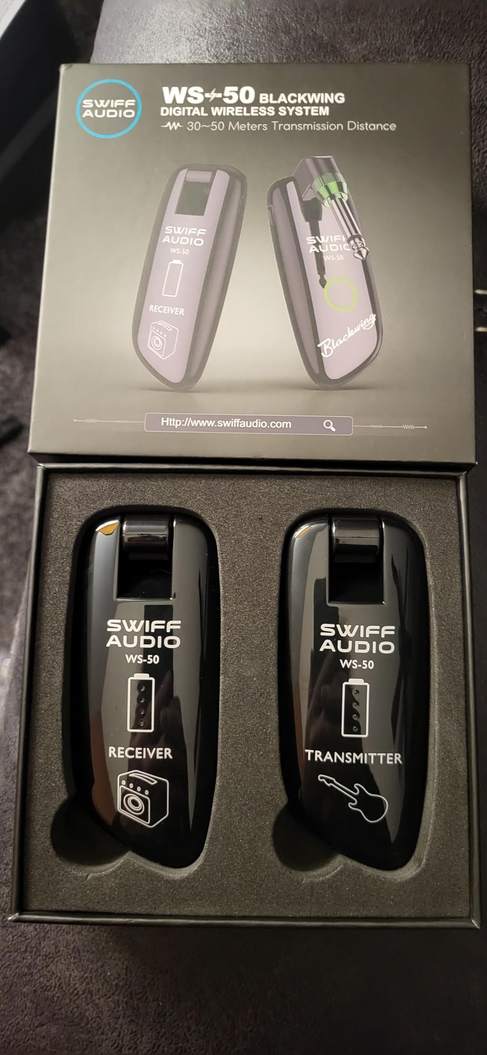 SWIFF Wireless Guitar System Rechargeable Wireless Guitar Transmitter Receiver Support Multi Channels and Long Battery Life for Electric Musical Instruments customer photo 1