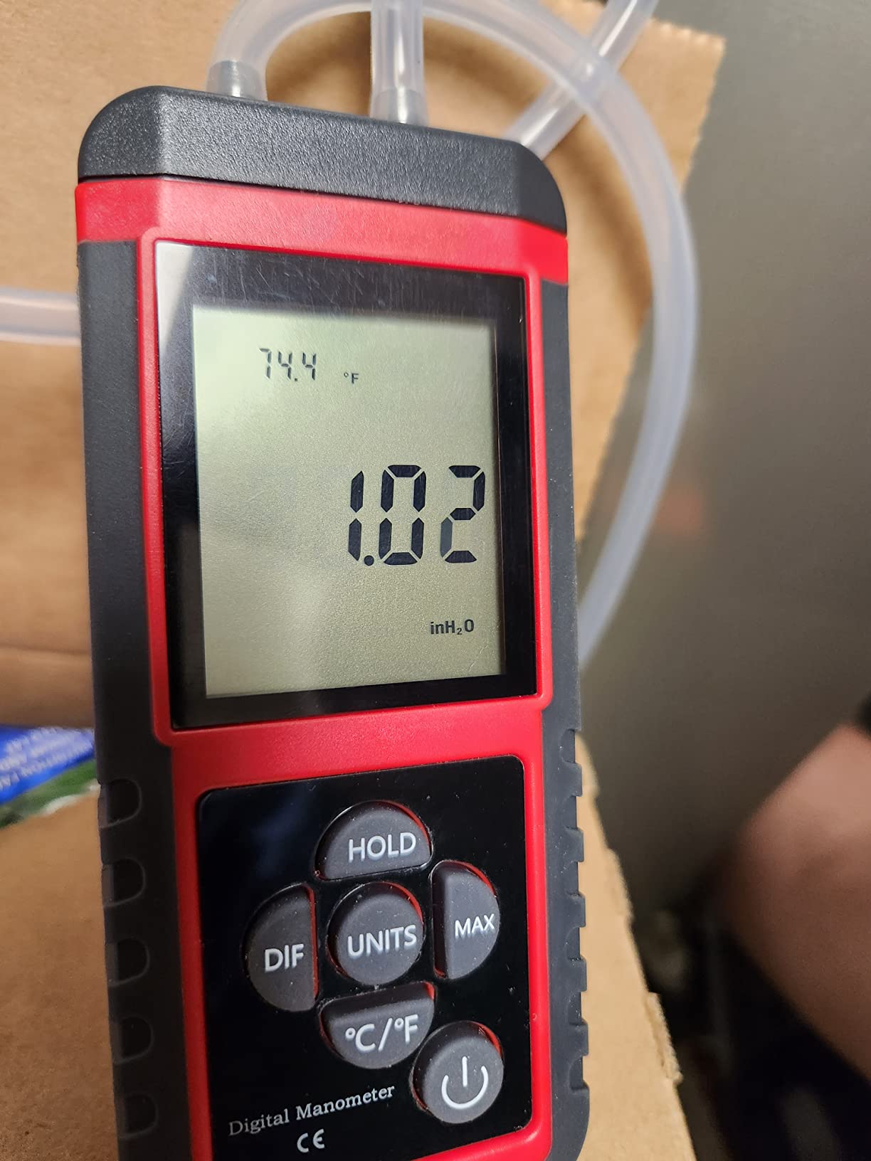 EHDIS Manometer, Professional Air Pressure Meter, Dual-Port HVAC Digital Manometers Gas Pressure Tester Differential Gauge customer photo 1