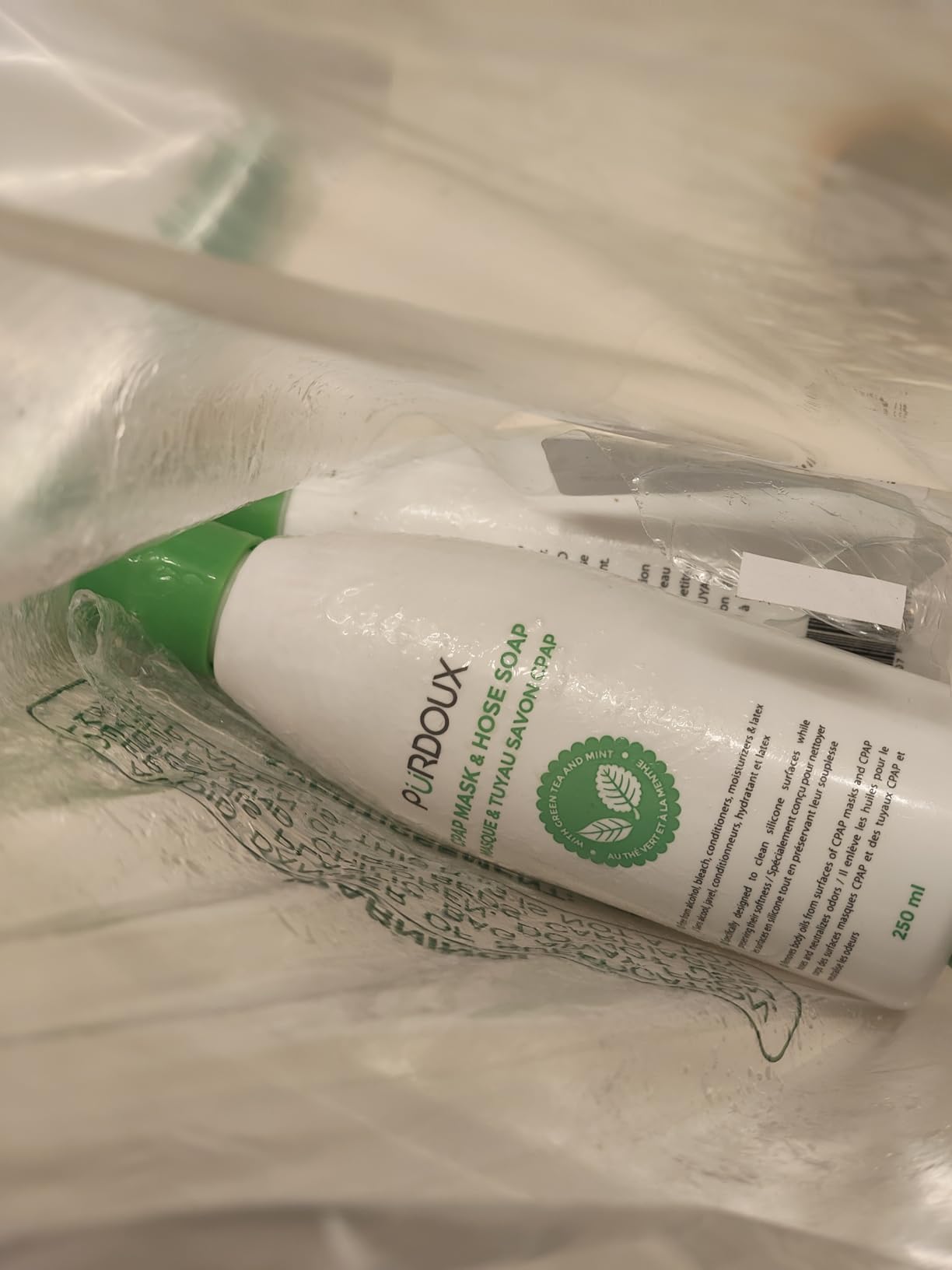 CPAP Mask & Hose Soap (Pack of 3 Bottles x 250mL) Green Tea Mint Scent | 8.4 fl oz, Alcohol Free, Silicone Safe, CPAP Hose Cleaner, Removes Dirt & Facial Oils, Gentle Cleaning, CPAP Supplies customer photo 1