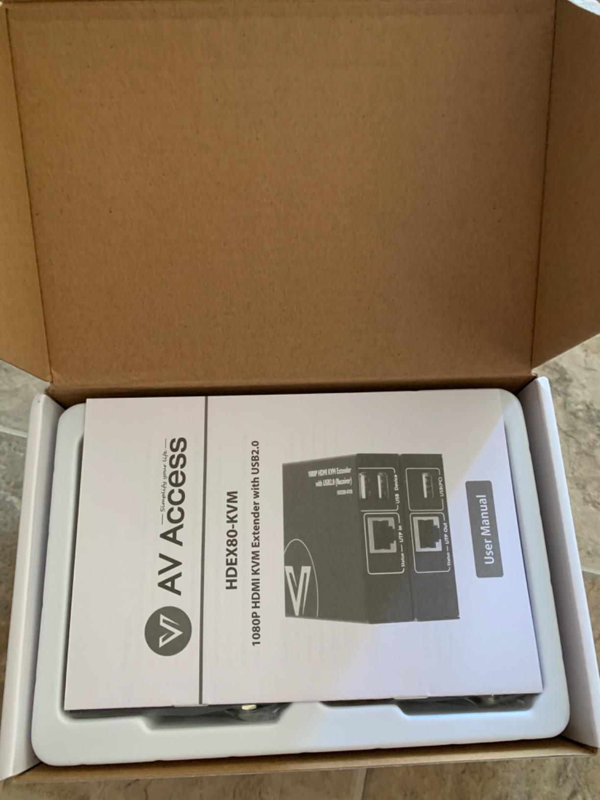 AV Access 4K HDMI USB KVM Extender TCP/IP Over Single Cat5e/6/6a/7 to 390ft | 1080P@120Hz, Plug & Play, Keyboard & Mouse Over Network, Zero Latency, 3 Ports USB Hub, DIP up to 16 Sets customer photo 2