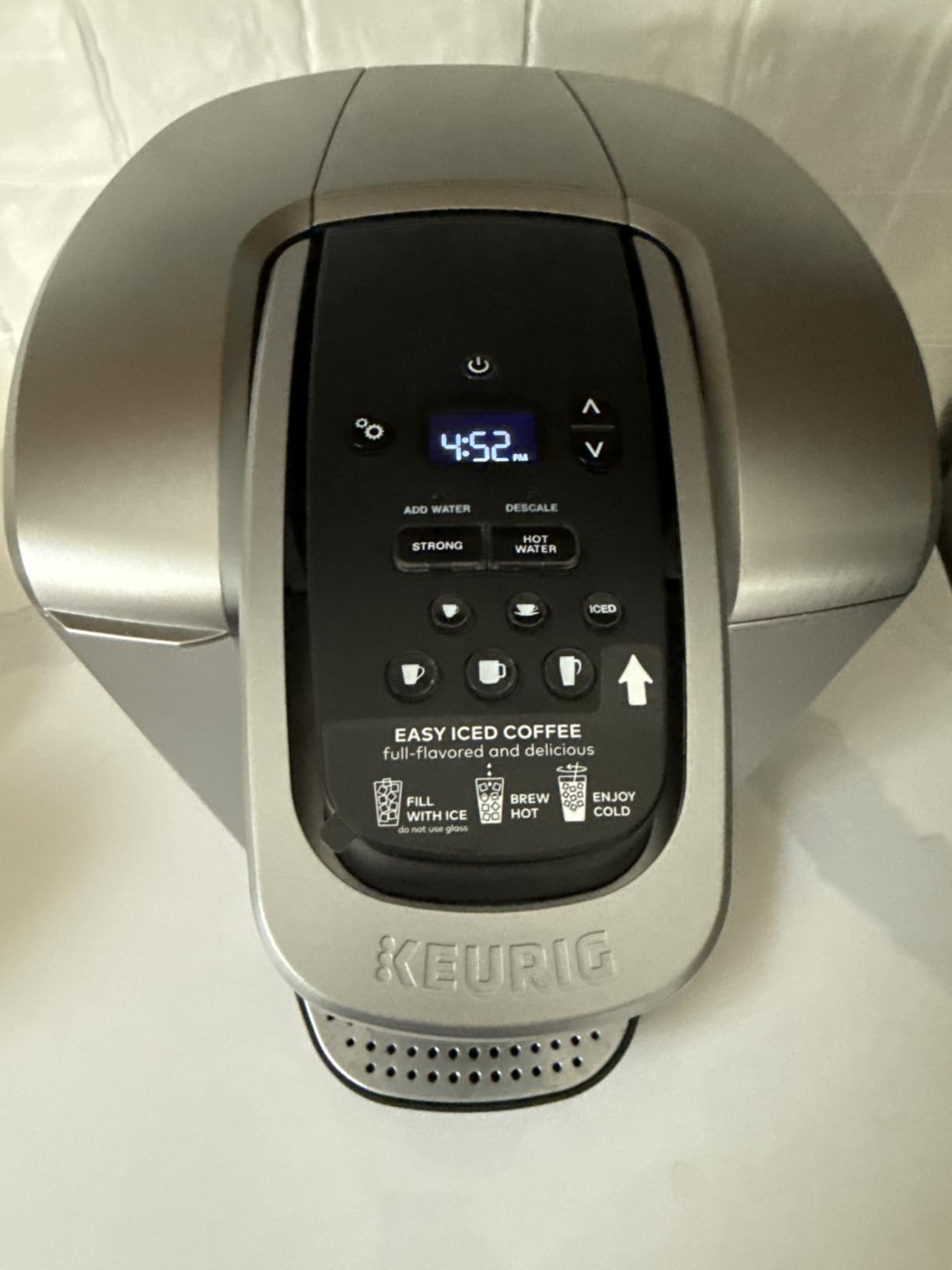 K-Elite Single Serve K-Cup Pod Coffee Maker, with Strength and Temperature Control, Iced Coffee Capability, 8 to 12oz Brew Size, Programmable, Brushed Gold customer photo 1