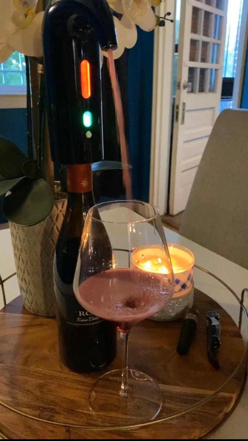 Wine Aerator Electric Wine Decanter - One Touch Red/White Wine Accessories Aeration customer photo 2