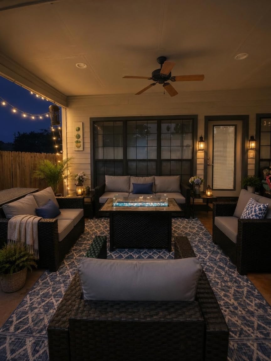 JONATHAN Y Moroccan Geometric Indoor Outdoor Area Rug 8X10 Natural/Black, Ourika Textured Weave for Backyard, Patio, Porch, Easy-Cleaning, High Traffic, Pet-Friendly, Non-Shedding (SMB108D-8) customer photo 2
