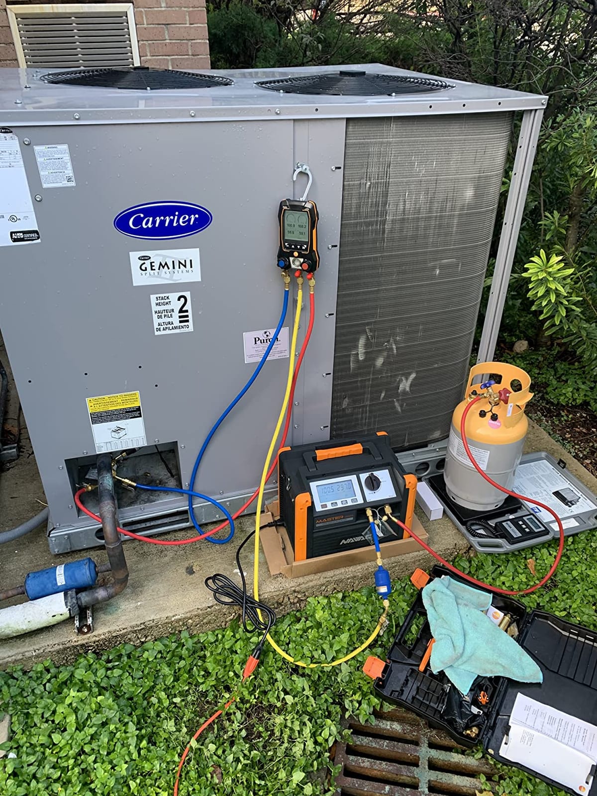NAVAC NRDD Recovery Unit - Twin Cylinder, HVAC Recovery Machine, Master Series, AC Recovery Unit for Freon, Large Backlit Digital Interface, Refrigerant and HVAC System Maintenance, A2L Compatible customer photo 1