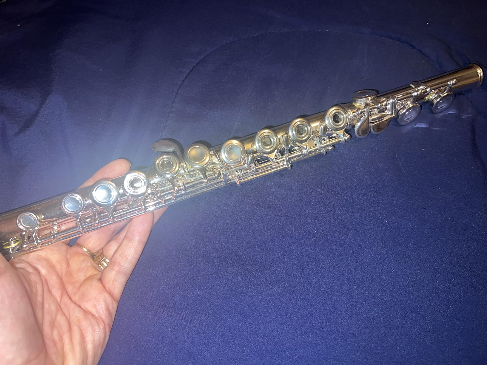 Cecilio Open Hole C Flute - Musical Instrument, Beginner/Intermediate Flute in Band & Orchestra, Silver customer photo 1