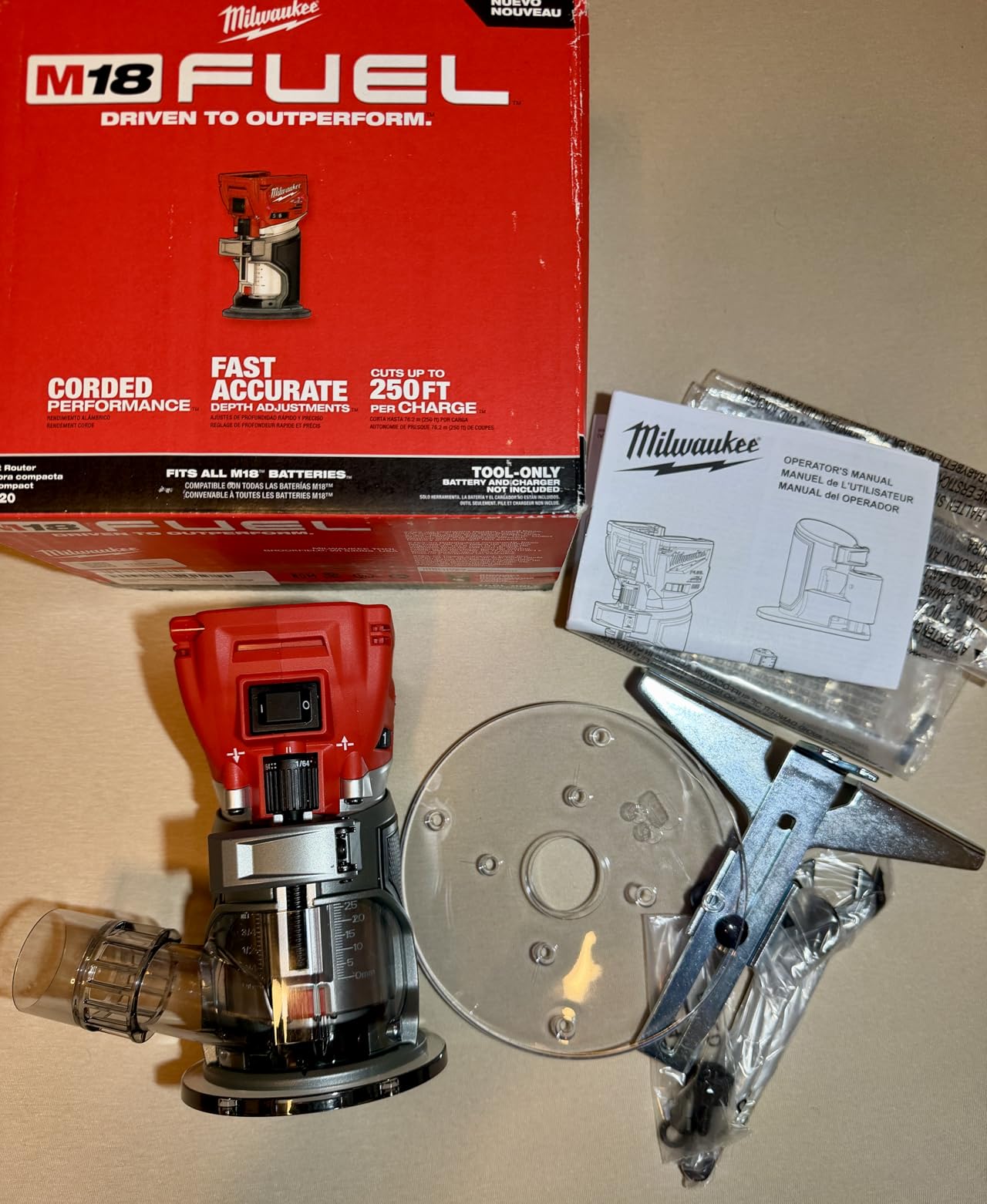 Cordless Compact Router, 18.0 Voltage customer photo 1
