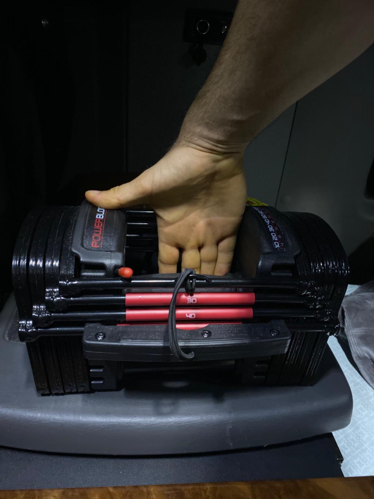 PowerBlock Pro 50 Adjustable Dumbbells, Sold in Pairs, 5-50 lb (All-in-one dumbbell pair with durable steel build) customer photo 1