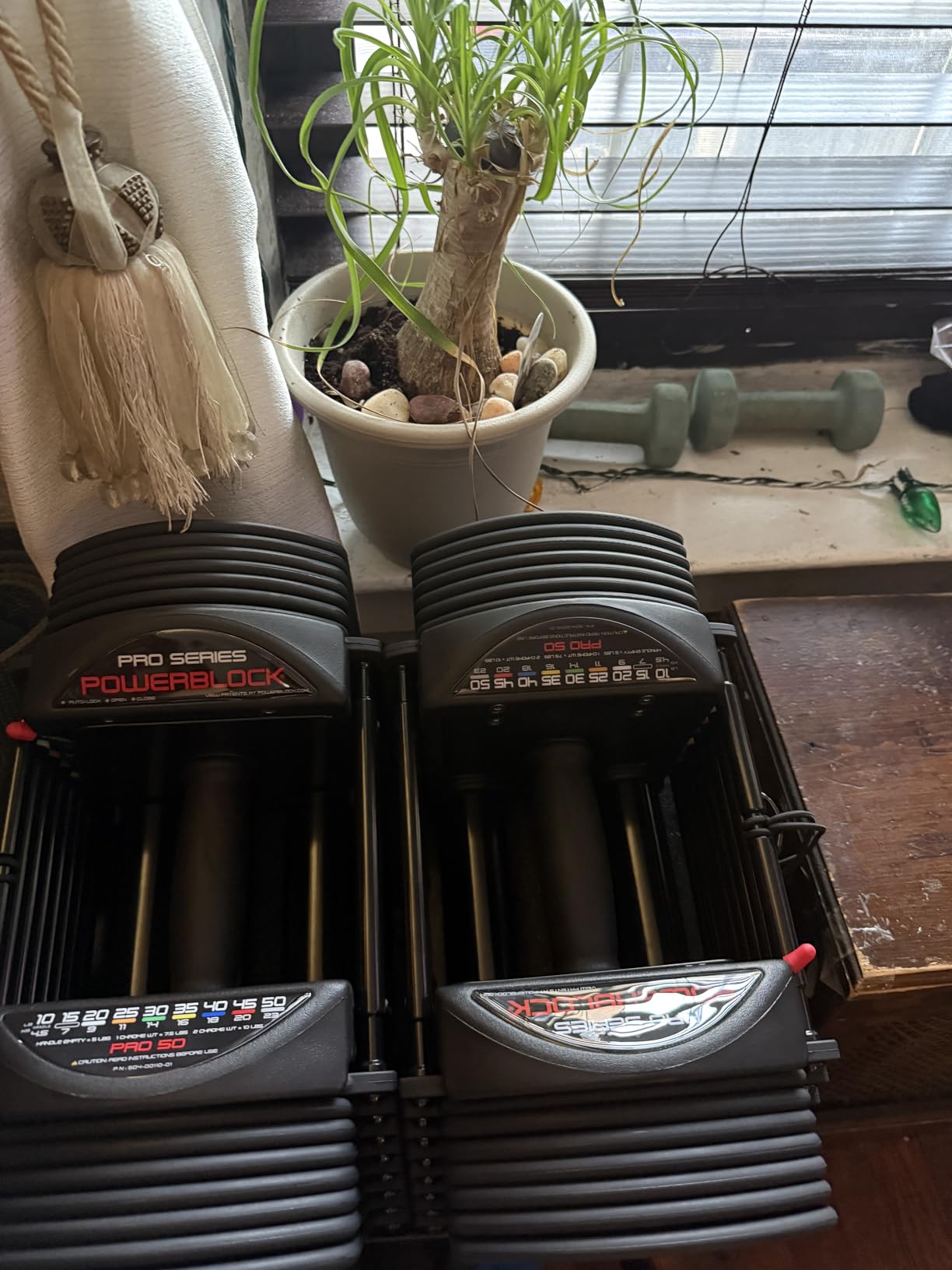 PowerBlock Pro 50 Adjustable Dumbbells, Sold in Pairs, 5-50 lb (All-in-one dumbbell pair with durable steel build) customer photo 2
