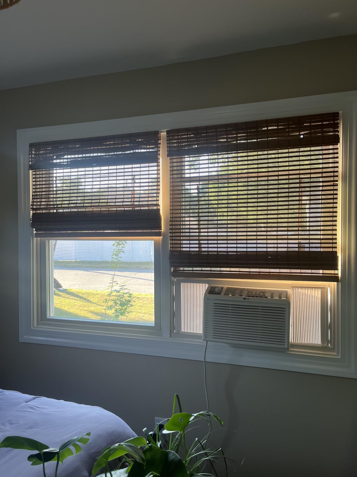 CHICOLOGY Cordless Bamboo Roman Shade, Light Filtering, Squirrel 34