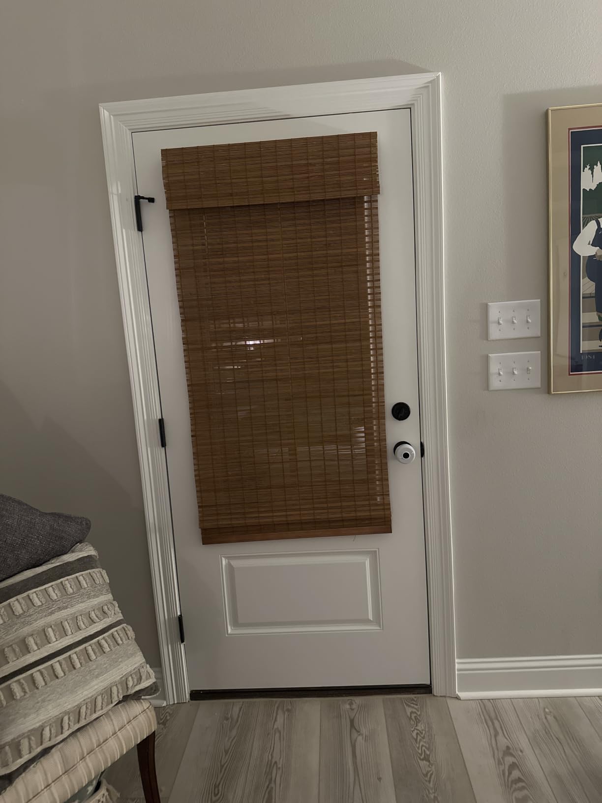 CHICOLOGY Cordless Bamboo Roman Shade, Light Filtering, Squirrel 34