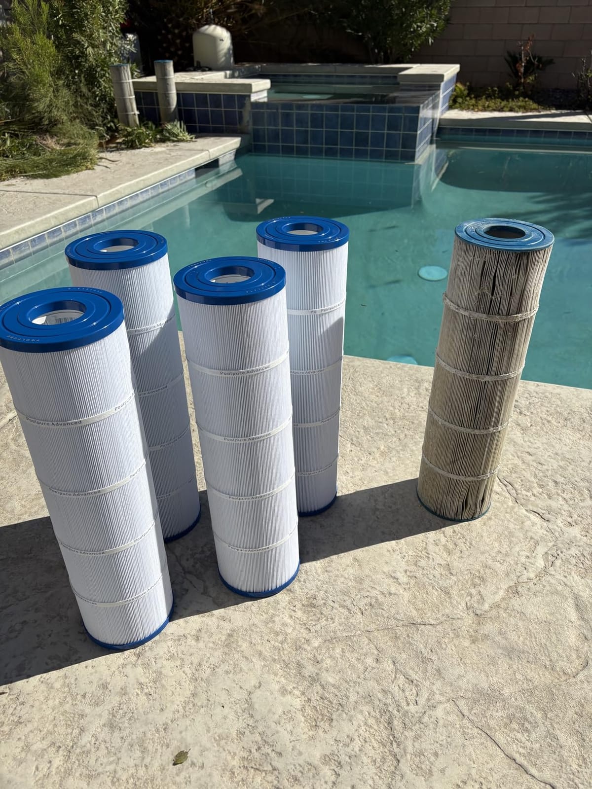 POOLPURE CCP420 Pool Filter Replaces Pentair Clean and Clear Plus 420 4Pack | Compatible with R173576, PCC105, 178584, Ultral-A6, Unicel C-7471, 817-0106, FC-1977, LxOD: 26